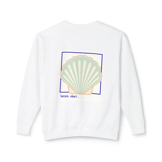 Beach Vibes Shell Sweatshirt — 'Beach Vibes' Graphic Crewneck