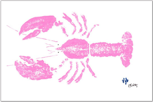 Pink Lobster Placemat | Beach House