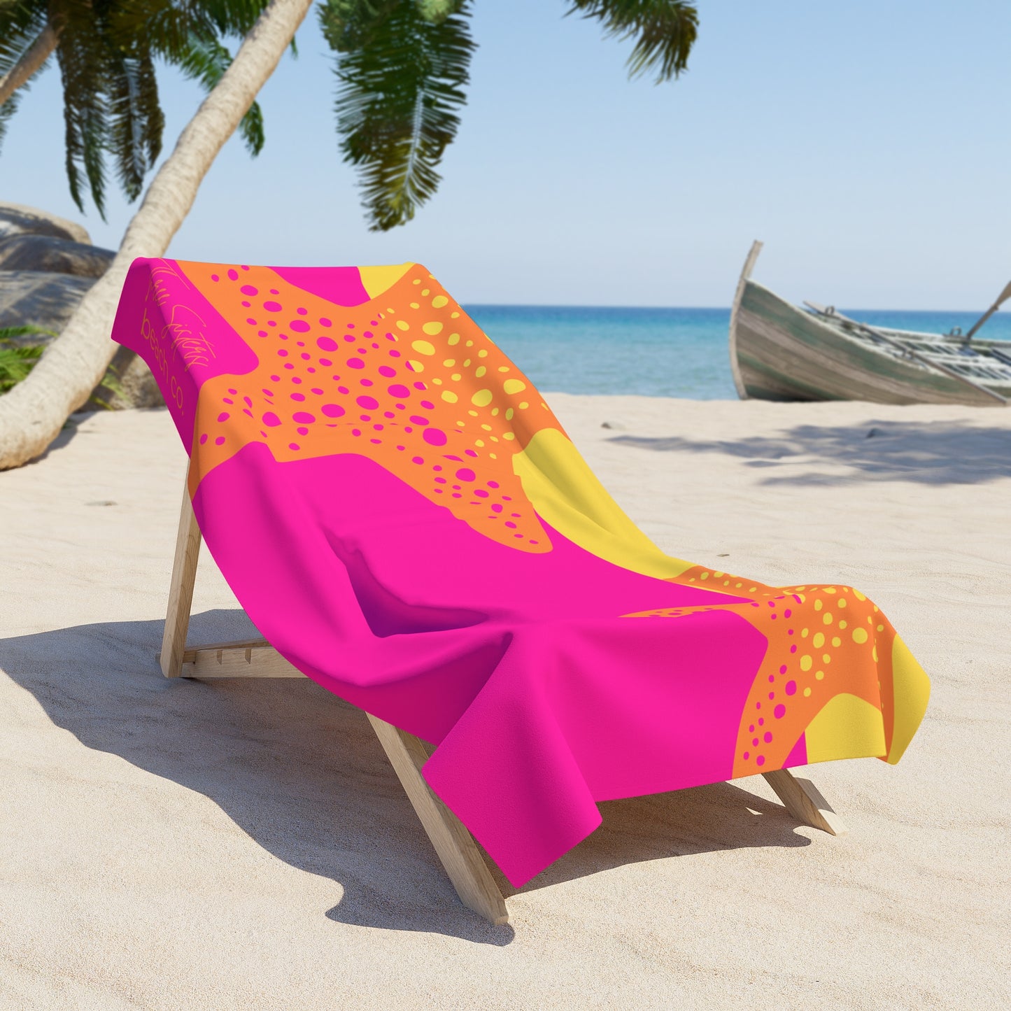 Starfish Beach Towel – Bright Coastal Sun & Sea Design