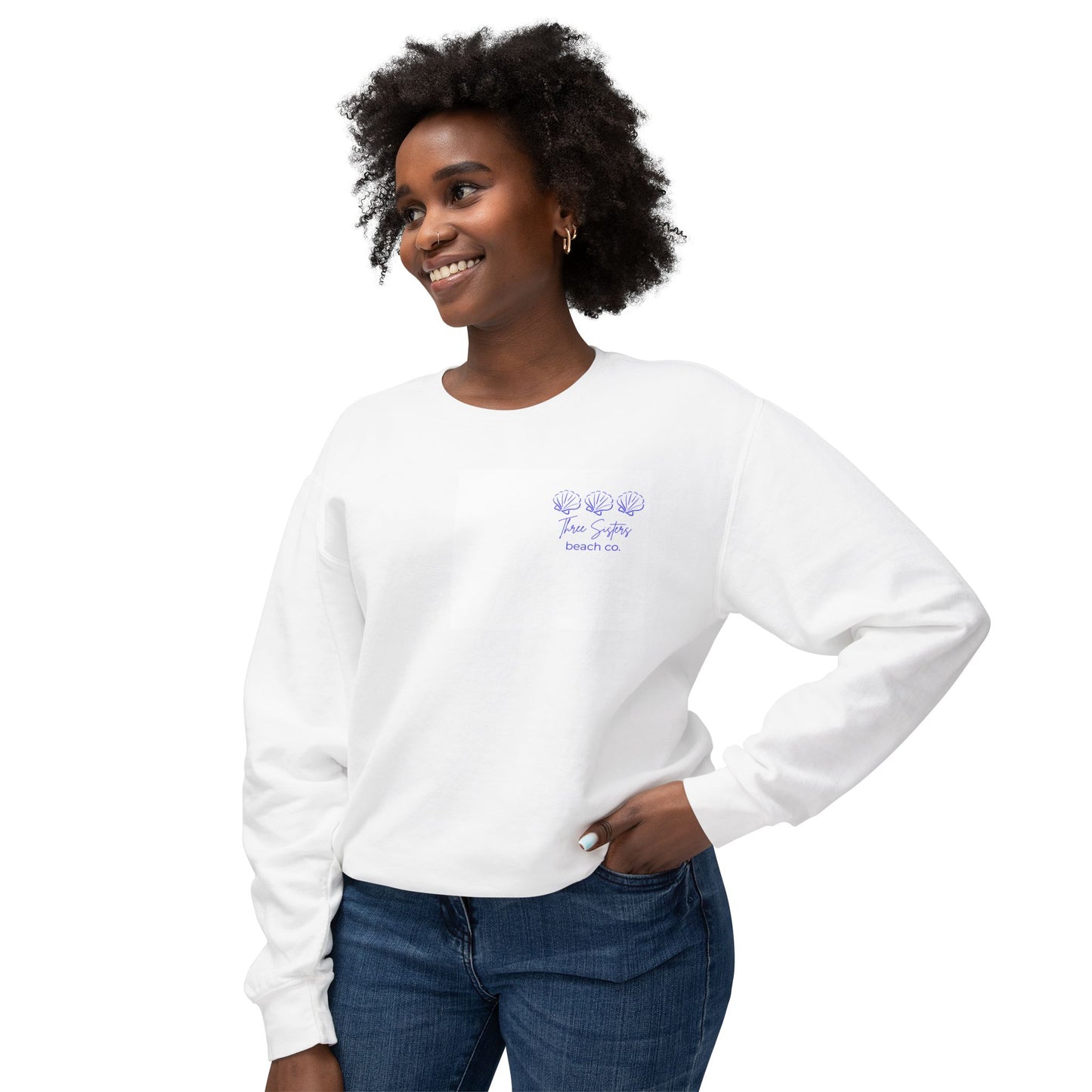 Beach Vibes Shell Sweatshirt — 'Beach Vibes' Graphic Crewneck