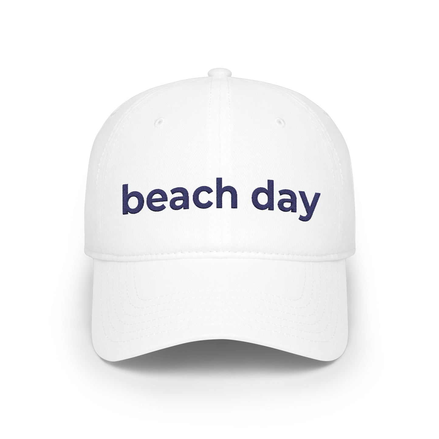Beach Day Embroidered Baseball Cap — Casual Sun Hat for Summer, Beach Trips & Vacation